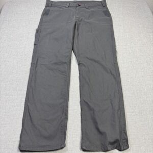 Milwaukee Heavy-Duty Flex Work Pants Mens 38x32 Gray 701 Series Carpenter Canvas
